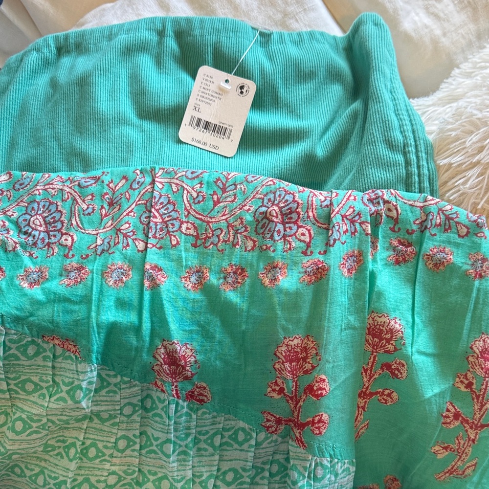 Free People Teal and Pink Maxi Dress